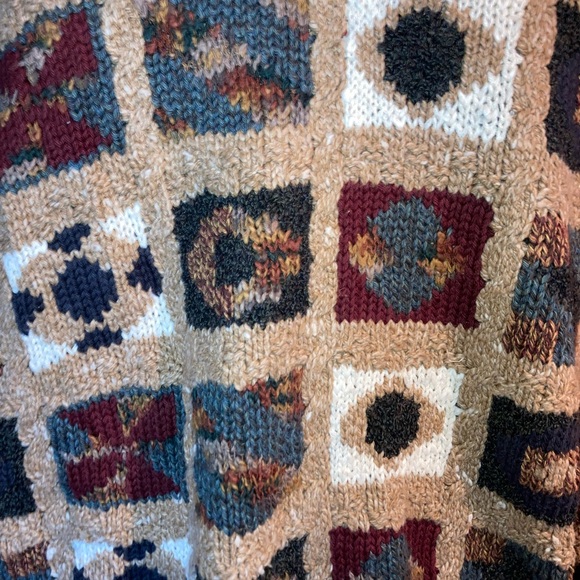 Vintage Claiborne 80s 90s Cotton Wool Knit Unisex Sweater - Picture 6 of 8